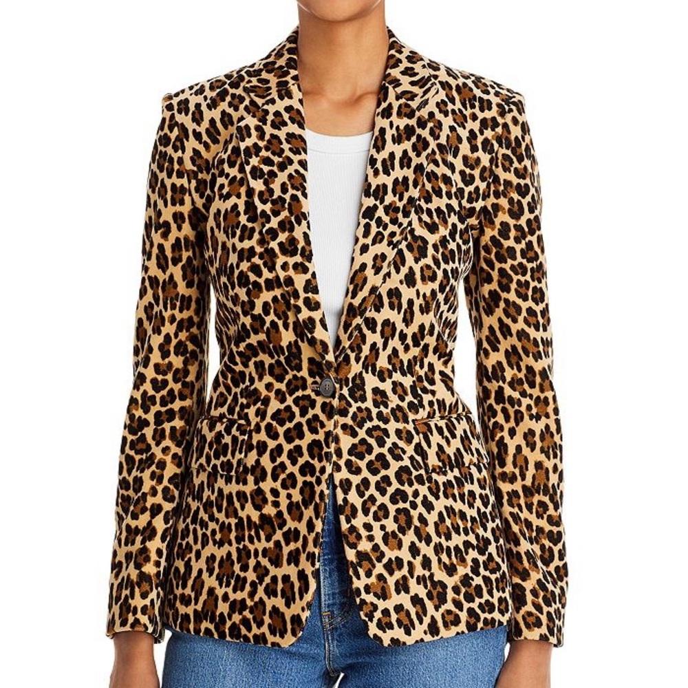 FRAME Classic Cheetah Blazer - Picture 1 of 4